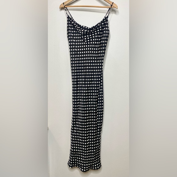 Zara Polka Dot Black Camisole Slip Womens Dress Size S - Picture 5 of 8